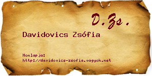 Davidovics Zsófia névjegykártya