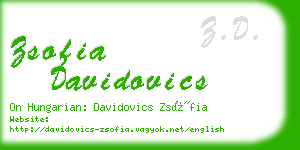 zsofia davidovics business card